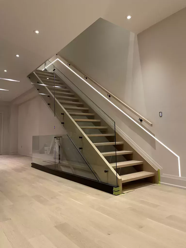 Glass Railing and stairs in Ontario
